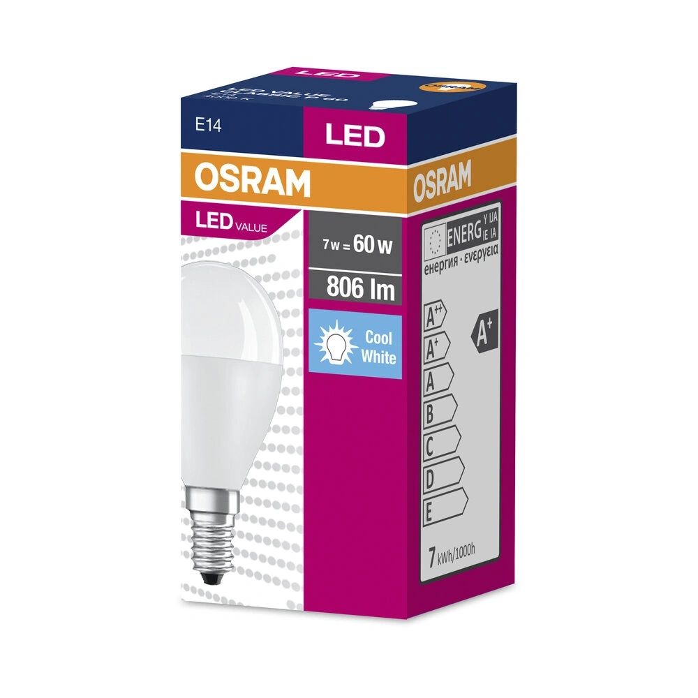 Osram Value P60 7W/840 E14 LED fényforrás