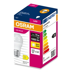 Osram Value P75 7W/827 E27 LED fényforrás