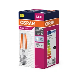 Osram Value átlátszó üveg búra E27 11W, 840m, 4000K hideg fehér LED körte izzó