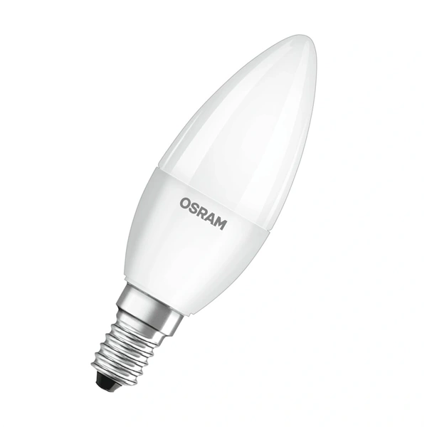 Osram Value opál búra/4,9W/827lm/2700K/E14 LED gyertya izzó