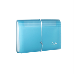 Oxybag Opaline PP DL 13 rekeszes áttetsző-kék harmonika irattartó