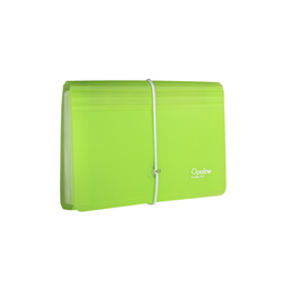 Oxybag Opaline PP DL 13 rekeszes áttetsző-zöld harmonika irattartó