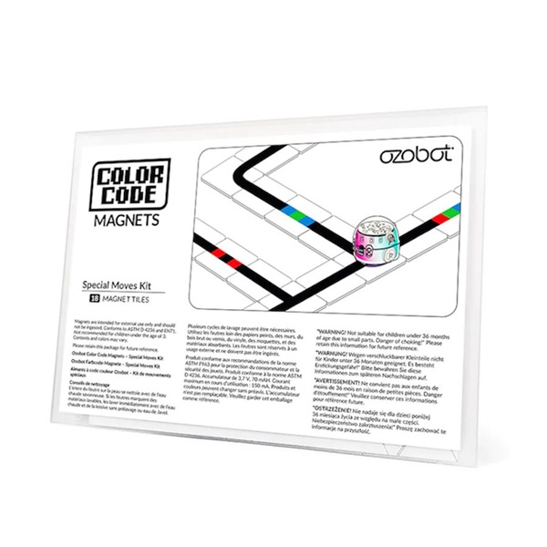 Ozobot 18 csempe színkód mágnes speciális mozgások készlet