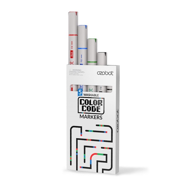 Ozobot 5 darabos mosható színkód markerek