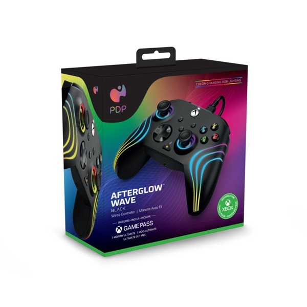 PDP 049-024 Afterglow Wave Xbox Series X|S/Xbox One/PC 3,5 mm audio Lighting vezetékes kontroller (Újracsomagolt)
