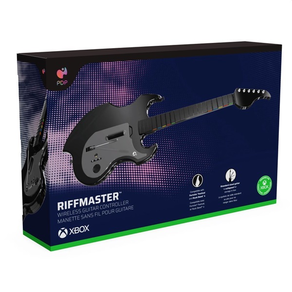 PDP 049-034-BK Riffmaster Xbox Series X|S/Xbox One/PC fekete vezeték nélküli gitár vezérlő (Újracsomagolt)