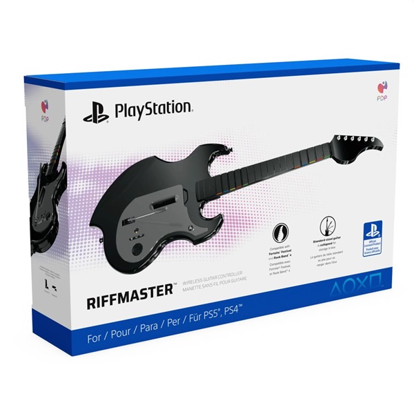 PDP 052-024-BK Riffmaster PS5/PS4 fekete vezeték nélküli gitár vezérlő