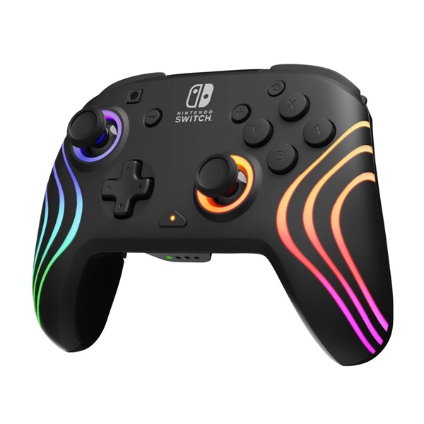 PDP 500-252-BK Afterglow Wave Nintendo Switch/Lite/OLED/Switch 2 RGB LED Lighting fekete vezeték nélküli kontroller
