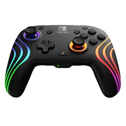 PDP 500-252-BK Afterglow Wave Nintendo Switch/Lite/OLED/Switch 2 RGB LED Lighting fekete vezeték nélküli kontroller