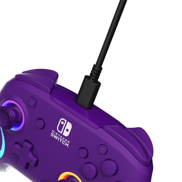 PDP 500-238-PR Afterglow Wave Nintendo Switch RGB LED Lighting lila vezeték nélküli kontroller