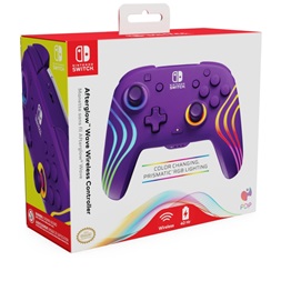 PDP 500-238-PR Afterglow Wave Nintendo Switch RGB LED Lighting lila vezeték nélküli kontroller