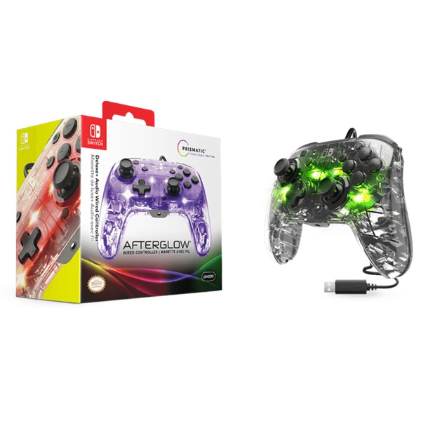 PDP 500-132-EU (D) Afterglow Wired Deluxe+ Audio Nintendo Switch áttetsző kontroller