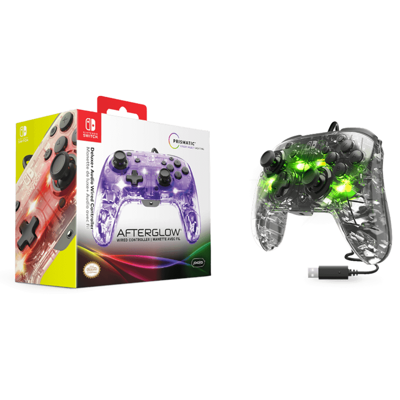 PDP 500-132-EU (D) Afterglow Wired Deluxe+ Audio Nintendo Switch áttetsző kontroller