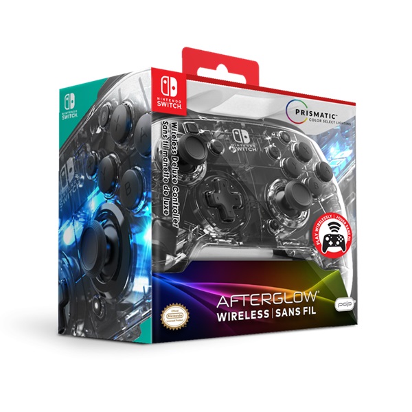 PDP 500-137-EU Afterglow Wireless Deluxe+ Audio Nintendo Switch/Switch 2 vezeték nélküli áttetsző kontroller