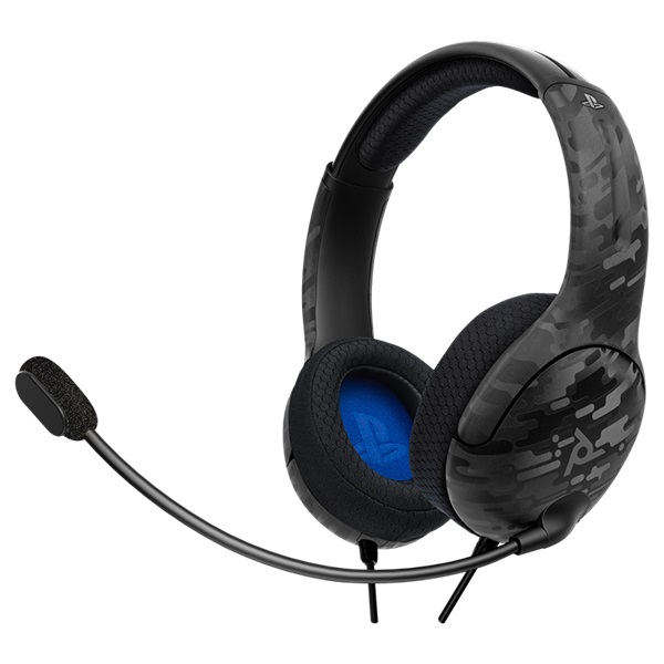 PDP LVL 40 PS5, PS4, PC Vezetékes Sztereó Fekete Camo headset