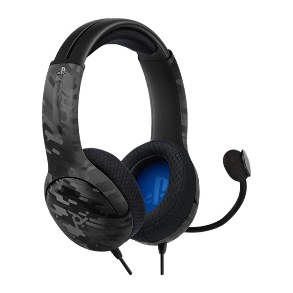 PDP LVL 40 PS5, PS4, PC Vezetékes Sztereó Fekete Camo headset