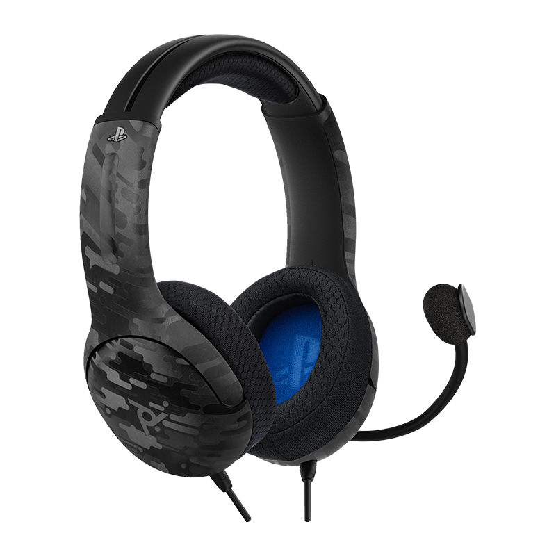PDP LVL 40 PS5, PS4, PC Vezetékes Sztereó Fekete Camo headset