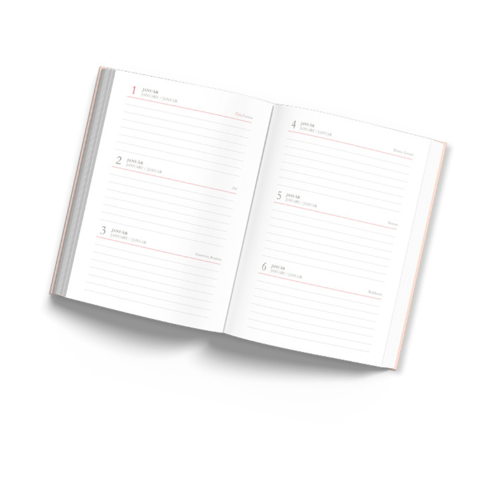 PD B6 napi beosztású vegyes határidőnapló-öröknaptár