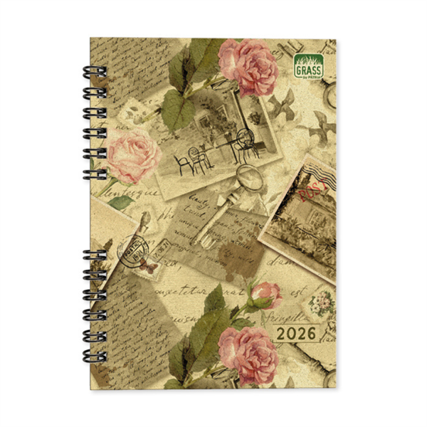 PD Grass 04 A5 heti beosztású spirálos határidőnapló