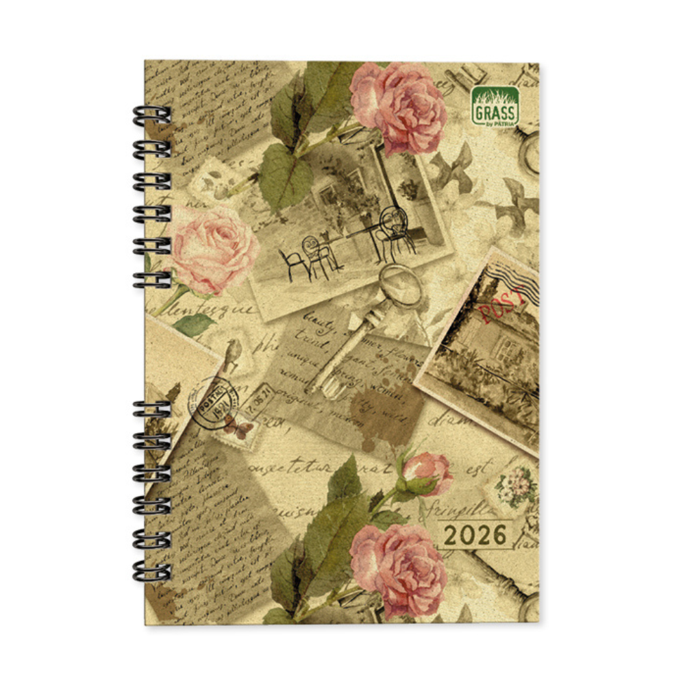 PD Grass 04 A5 heti beosztású spirálos határidőnapló