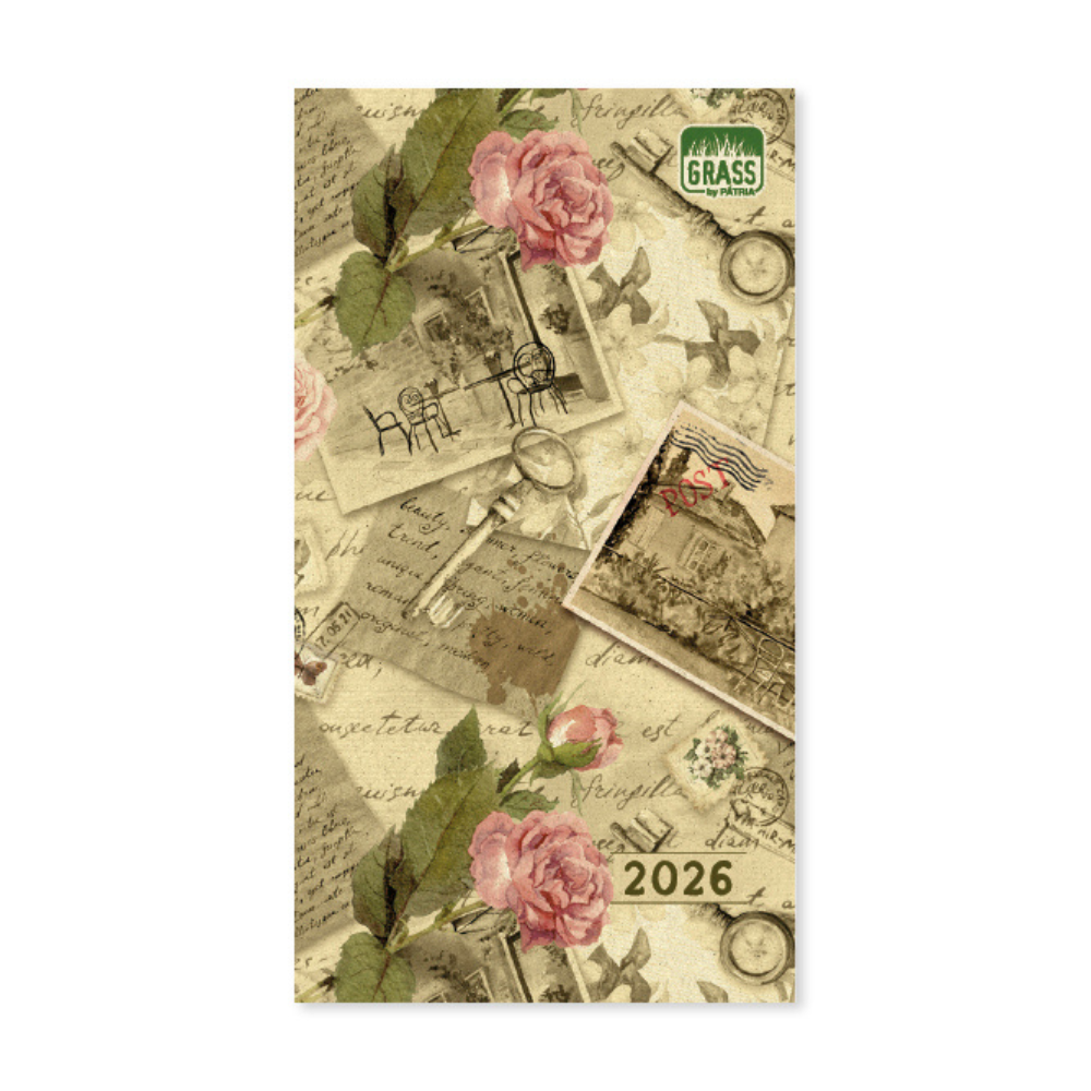 PD Grass 04 A5 heti beosztású tűzőtt mini zsebnaptár