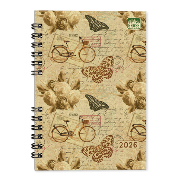 PD Grass 05 A5 heti beosztású spirálos határidőnapló