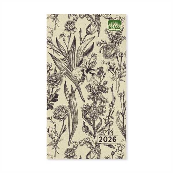 PD Grass 07 A5 heti beosztású tűzőtt mini zsebnaptár