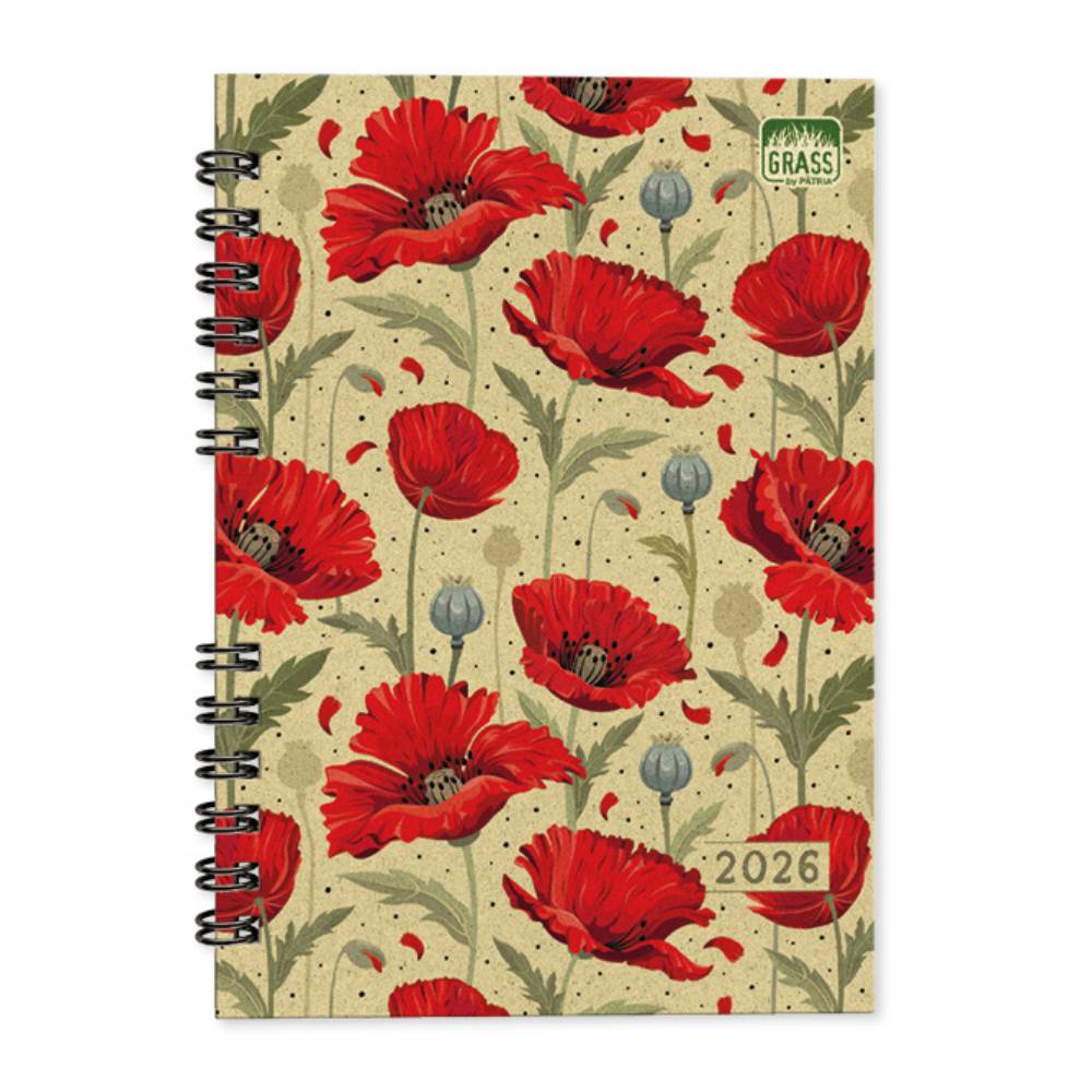 PD Grass 09 A5 heti beosztású spirálos határidőnapló