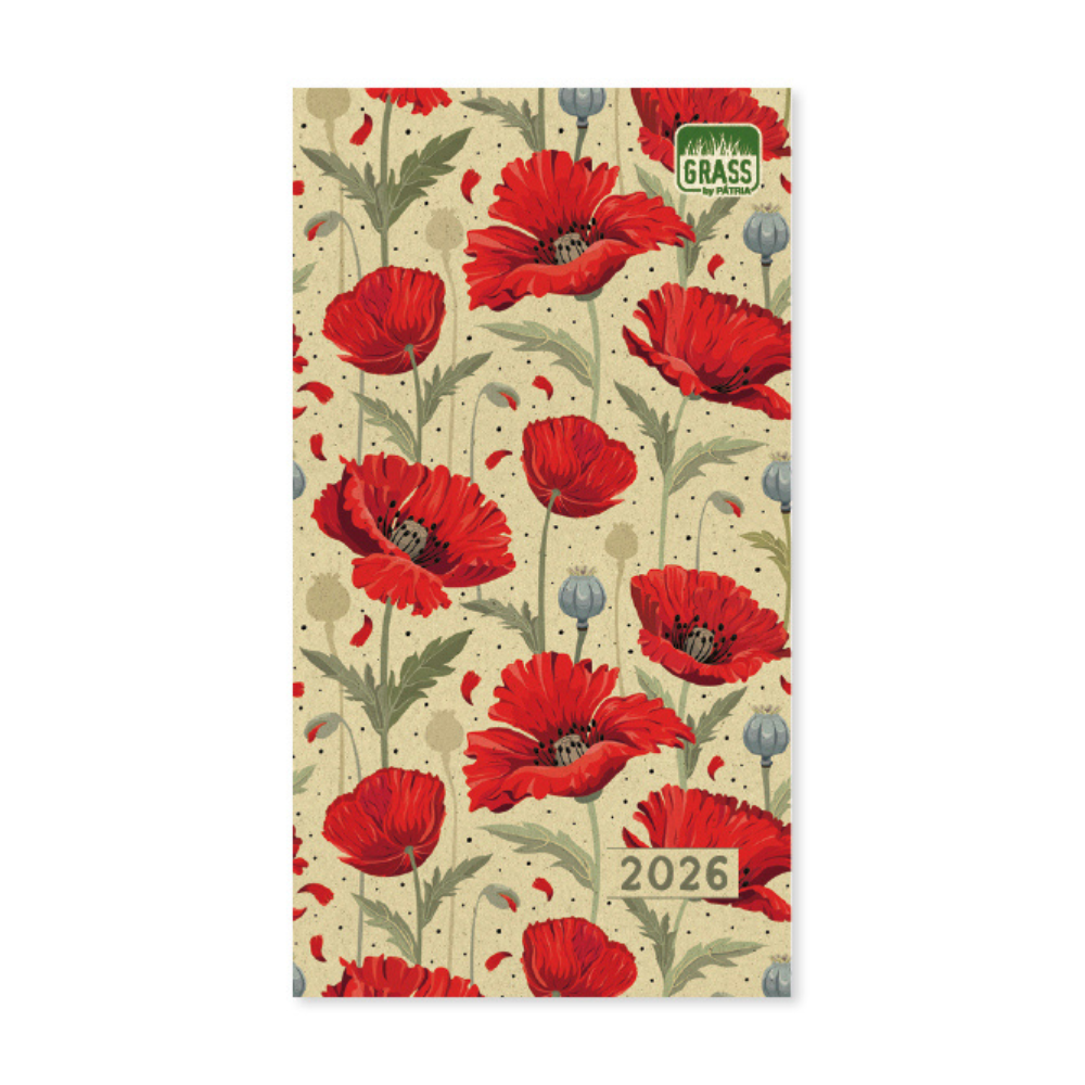 PD Grass 09 A5 heti beosztású tűzőtt mini zsebnaptár