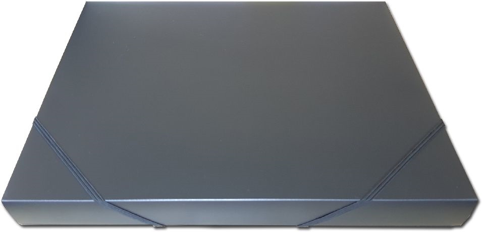 PF A4 3cm fekete PP gumisbox