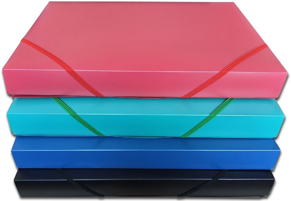 PF A4 3cm kék PP gumisbox