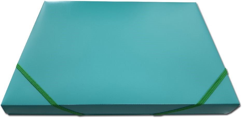 PF A4 3cm zöld PP gumisbox