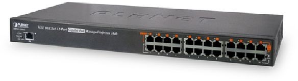 PLANET HPOE-1200G 12port GbE LAN 360W PoE+ injektor hub