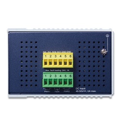 PLANET IGS-5225-4UP1T2S DIN sínre szerelhető 4port GbE LAN 2xSFP L2+ nem menedzselhető ipari PoE+ switch