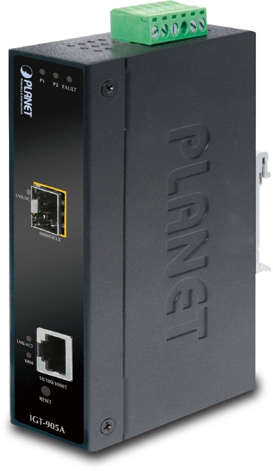 PLANET IGT-905A GbE LAN (RJ45-SFP) ipari média konverter