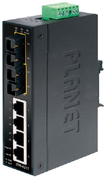 PLANET ISW-621TS15 DIN sínre szerelhető 4port 10/100Mbps nem menedzselhető ipari switch