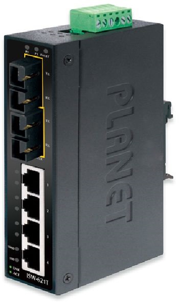 PLANET ISW-621T DIN sínre szerelhető 4port 10/100Mbps nem menedzselhető ipari switch