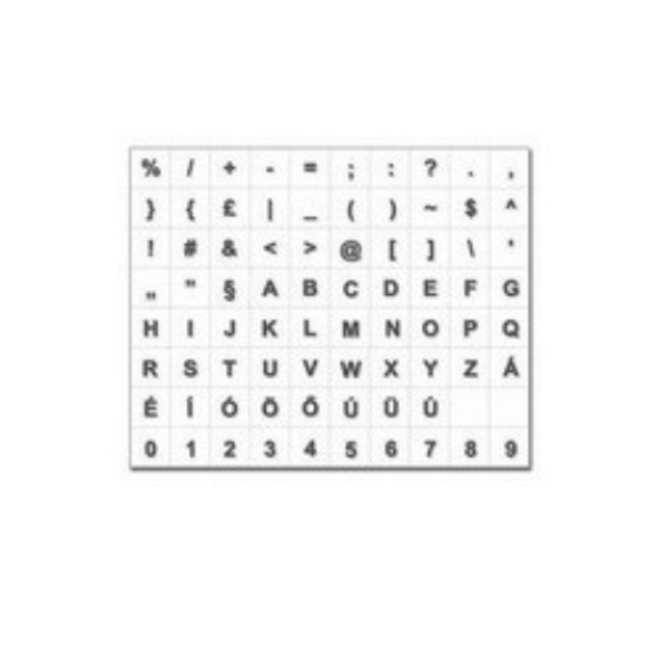 PRC fekete betű víztiszta alap magyar billentyűzet matrica