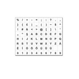 PRC fekete betű víztiszta alap magyar billentyűzet matrica