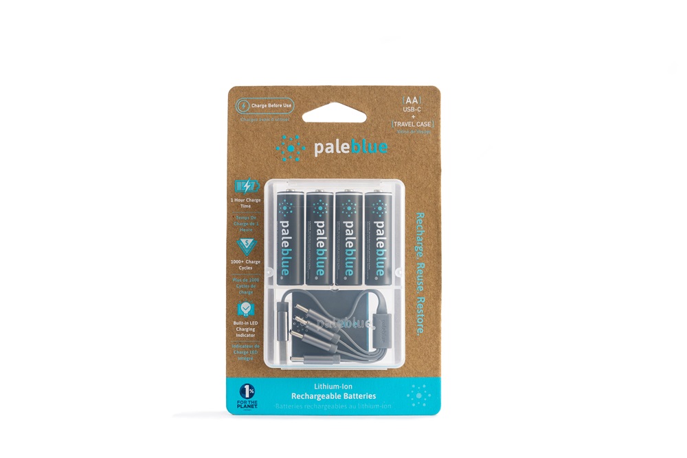 Paleblue PB-AA-C 4xAA 2000mAh USB-C újratölthető ceruza akkumulátor + töltőkábel