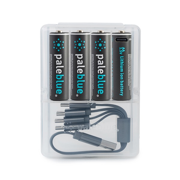 Paleblue PB-AA-C 4xAA 2000mAh USB-C újratölthető ceruza akkumulátor + töltőkábel