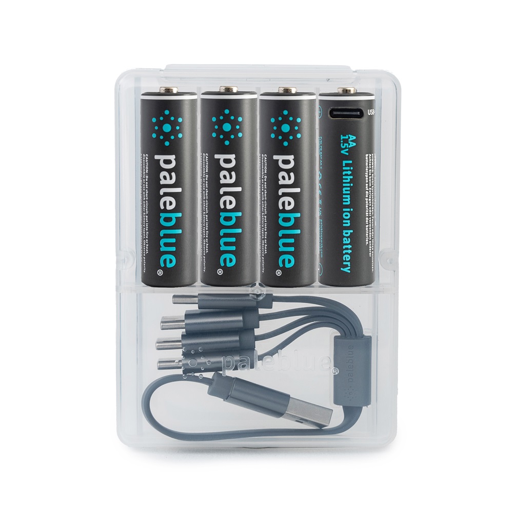 Paleblue PB-AA-C 4xAA 2000mAh USB-C újratölthető ceruza akkumulátor + töltőkábel