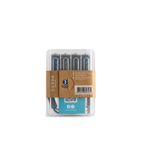 Paleblue PB-AA-C 4xAA 2000mAh USB-C újratölthető ceruza akkumulátor + töltőkábel