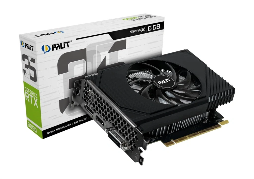 Palit GeForce RTX 3050 StormX nVidia 6GB GDDR6 96bit PCIe videókártya