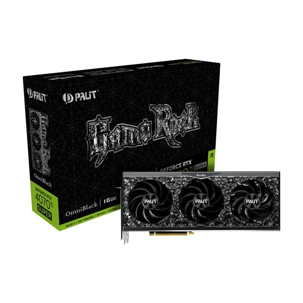 Palit GeForce RTX 4070 Ti SUPER GameRock OmniBlack 16GB GDDR6X 256-bit videókártya