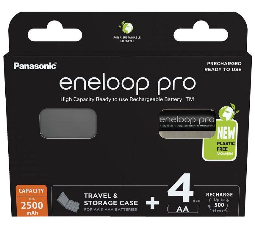 Panasonic Eneloop BK-3HCDEC4BE AA 2500mAh ceruza akku 4db/csomag