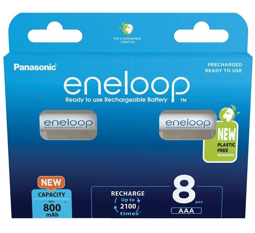 Panasonic Eneloop BK-4MCDE/8BE AAA 800mAh mikro ceruza akku 8db/csomag