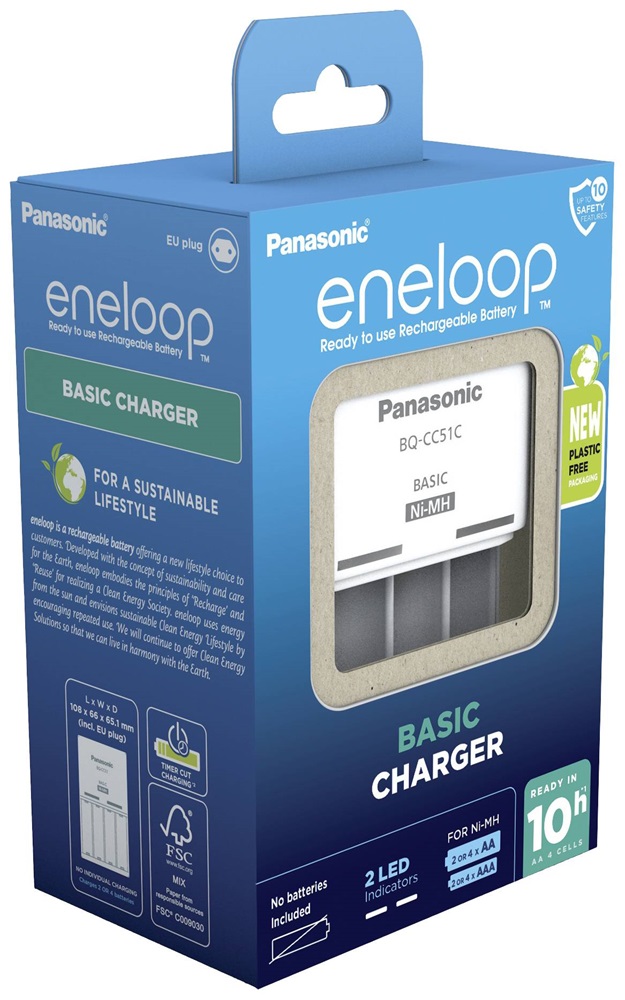 Panasonic Eneloop BQ-CC51E 2/4db AA/AAA akkutöltő