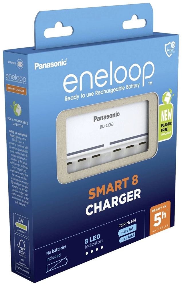 Panasonic Eneloop BQ-CC63E 1/8db AA/AAA akkutöltő