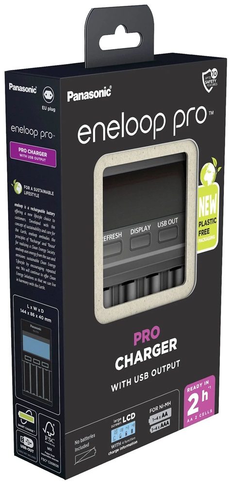 Panasonic Eneloop BQ-CC65E 2/4db AA/AAA gyors akkutöltő